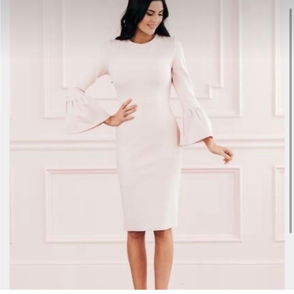 Rachel Parcell Dresses & Skirts - Rachel Parcell blush pink bell sleeve dress XS